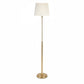 Polly Stem Floor Lamp - Natural Brass & Oyster Wave Pleat Shade