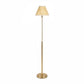 Polly Stem Floor Lamp - Natural Brass & Rattan Shade