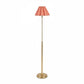 Polly Stem Floor Lamp - Natural Brass & Wild Poppy Scalloped Shade