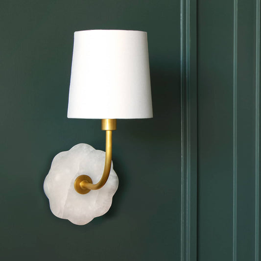 Camilla Bent Arm Sconce - Natural Stone