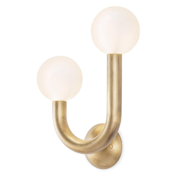 Happy Sconce - Natural Brass / Left Facing