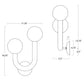 Happy Sconce - Natural Brass / Left Facing