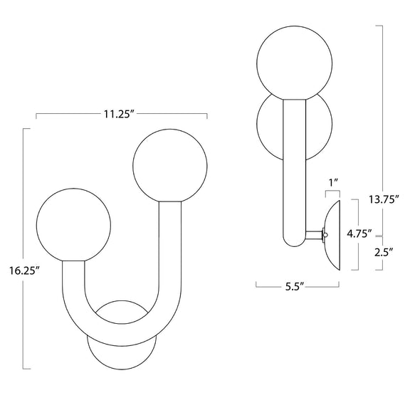 Happy Sconce - Oil Rubbed Bronze / Left Facing