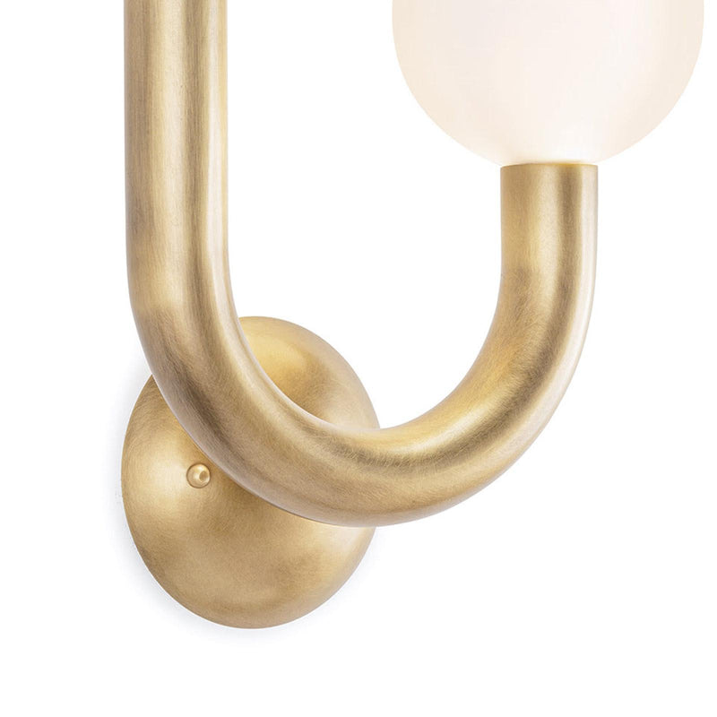 Happy Sconce - Natural Brass / Right Facing