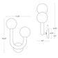 Happy Sconce - Natural Brass / Right Facing