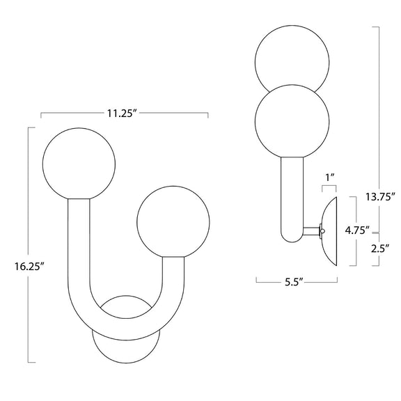 Happy Sconce - Oil Rubbed Bronze / Right Facing
