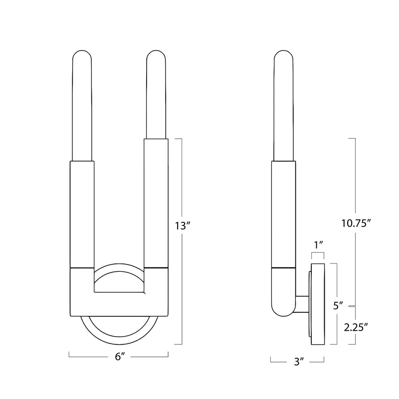 Wolfe Sconce - Polished Nickel