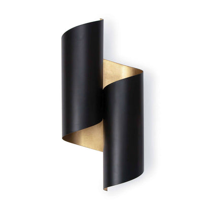 Folio Sconce - Black & Gold