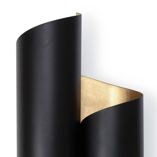 Folio Sconce - Black & Gold