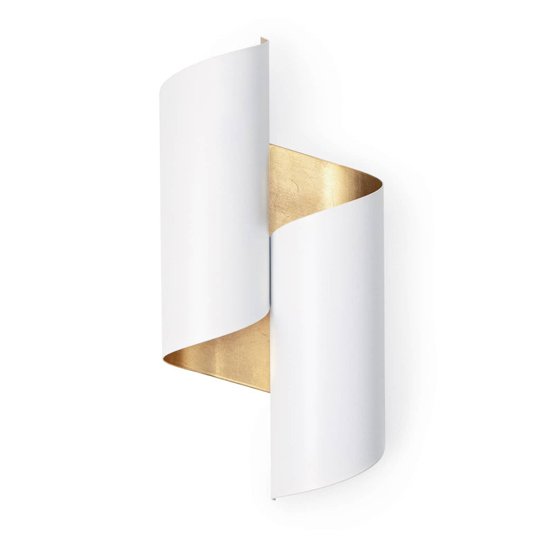 Folio Sconce - White & Gold