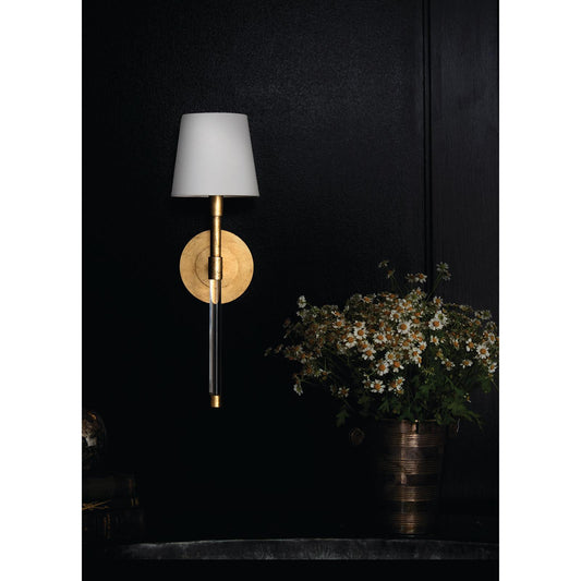 Auburn Crystal Sconce - Gold Leaf