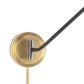 Spyder Single Arm Sconce - Blackened Brass & Natural Brass