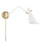 Spyder Single Arm Sconce - White & Natural Brass