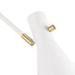 Spyder Single Arm Sconce - White & Natural Brass