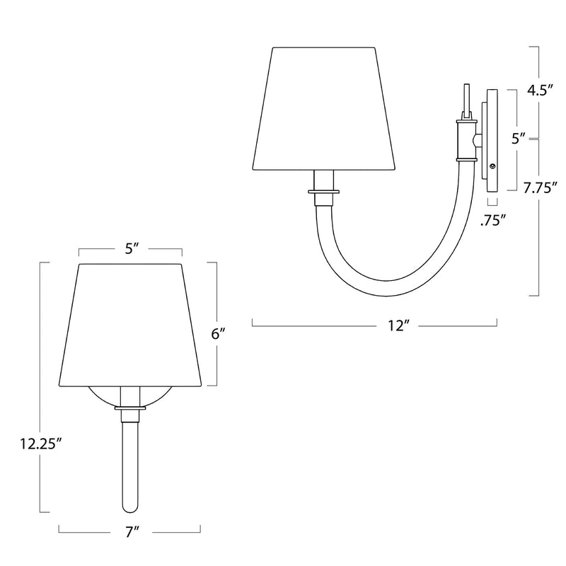 Treble Sconce Single