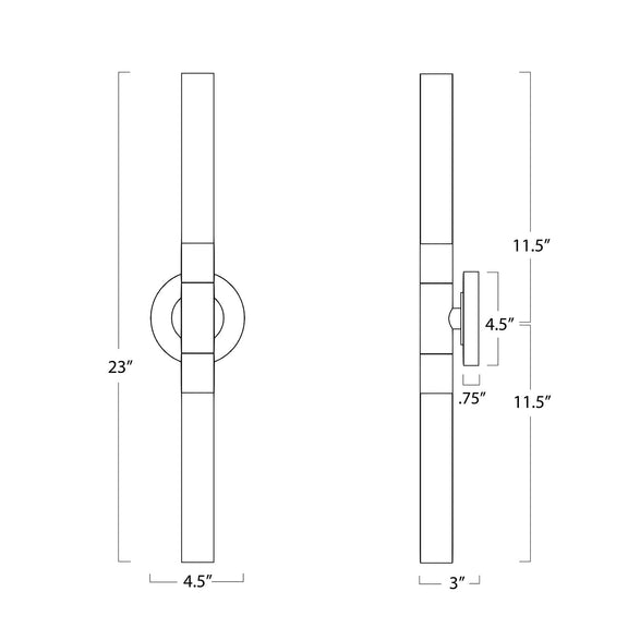 Wick Hilo Sconce - Polished Nickel