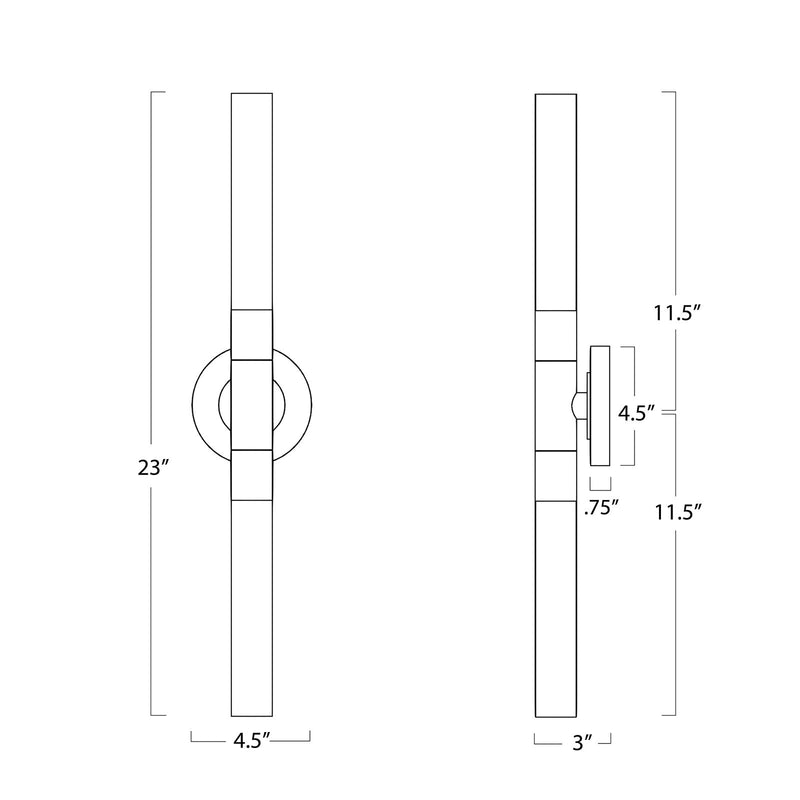 Wick Hilo Sconce - Polished Nickel