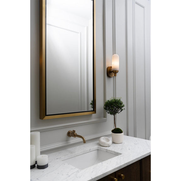 Salon Sconce Single - Natural Brass