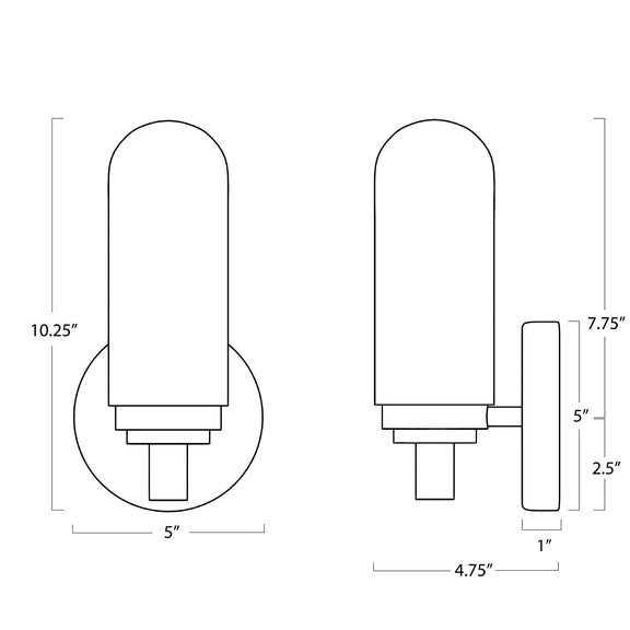 Salon Sconce Single - Oil Rubbed Bronze
