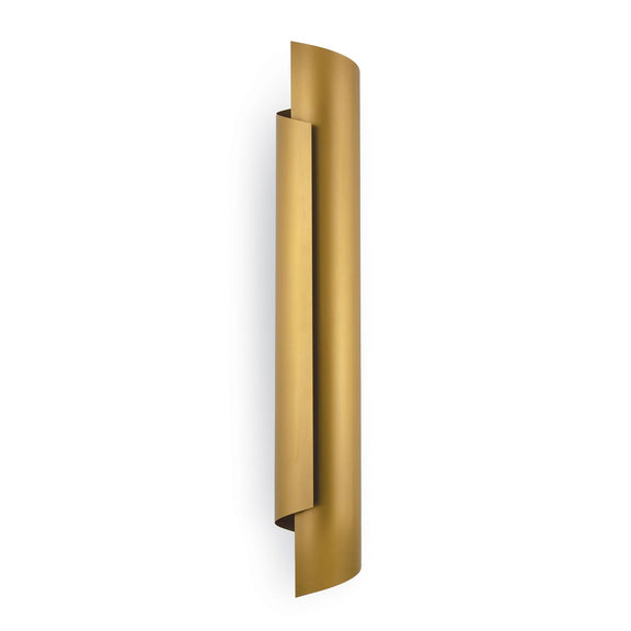 Flute Sconce - Natural Brass