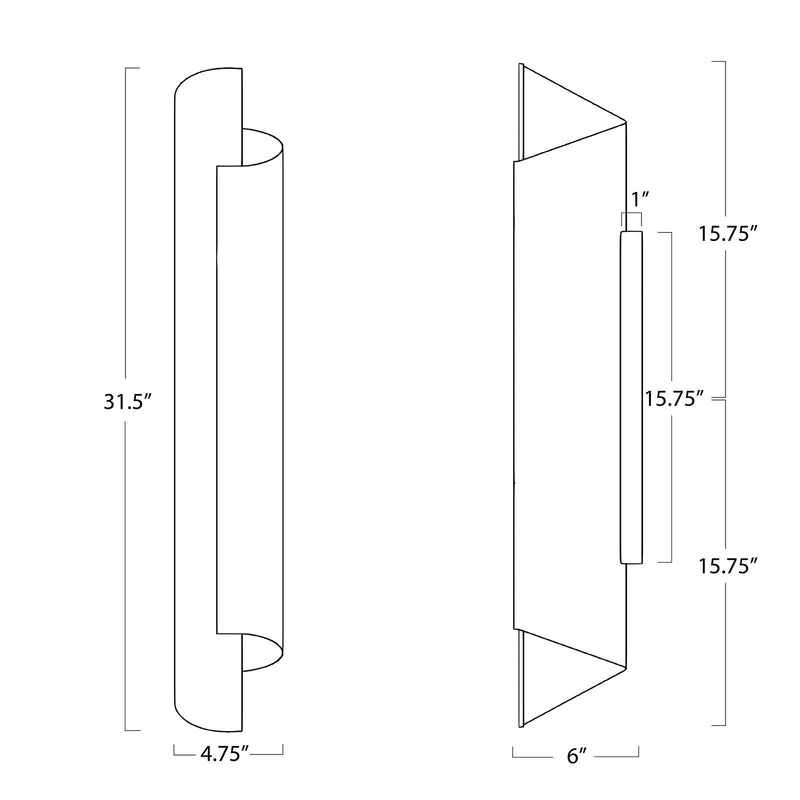 Flute Sconce - Polished Nickel