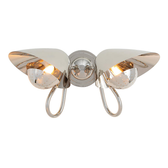 Keaton Sconce Double - Polished Nickel