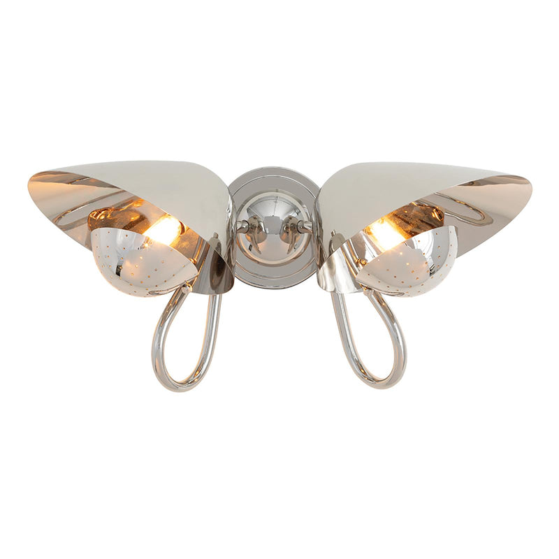 Keaton Sconce Double - Polished Nickel