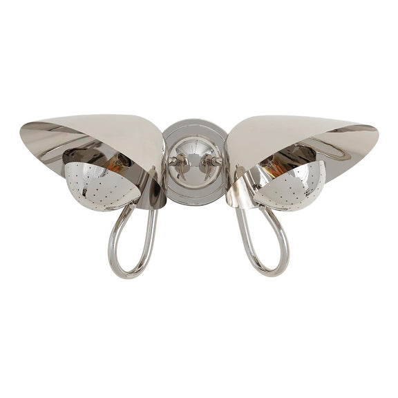 Keaton Sconce Double - Polished Nickel