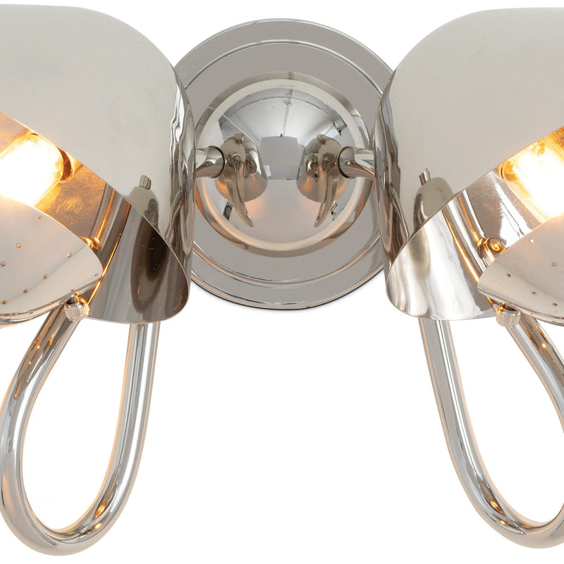 Keaton Sconce Double - Polished Nickel