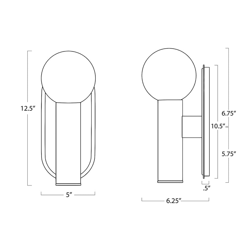 Dion Sconce - Polished Nickel