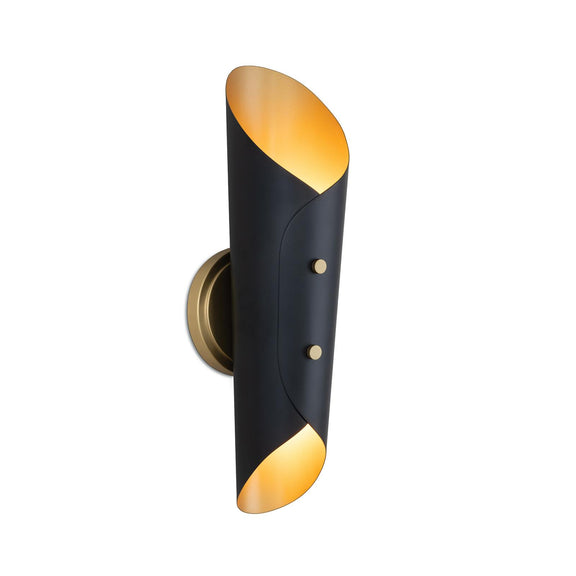 Vest Sconce - Blackened Brass & Natural Brass