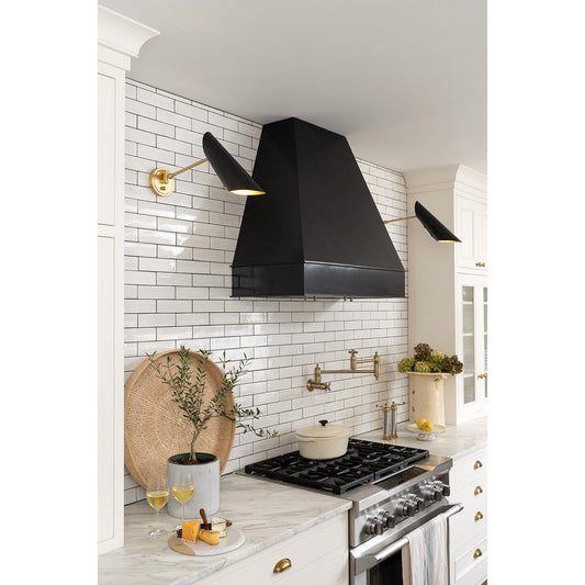 Vest Single Arm Sconce - Blackened Brass & Natural Brass