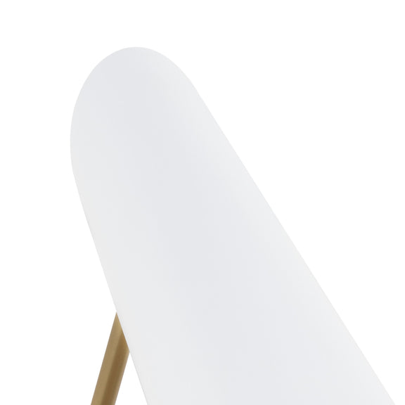 Vest Single Arm Sconce - White & Natural Brass