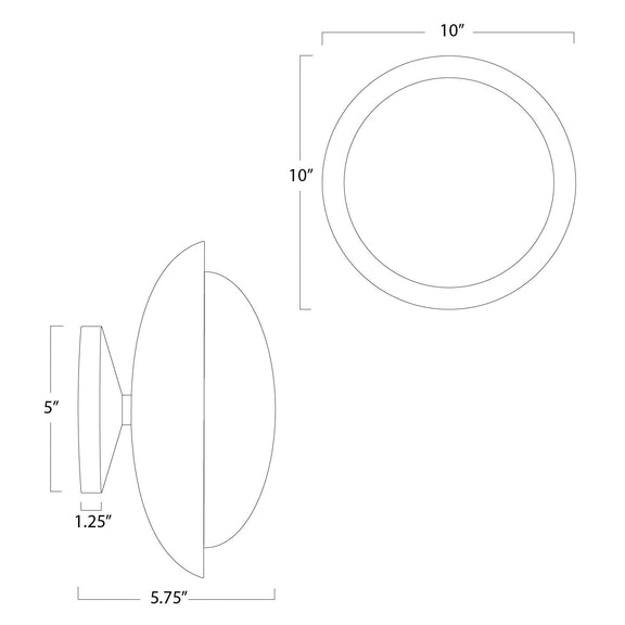 Bond Sconce Single - Natural Brass