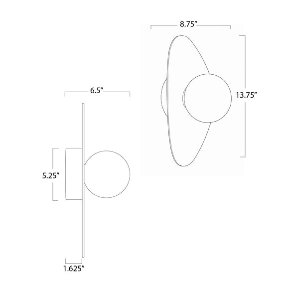 Rhoads Sconce - Natural Brass