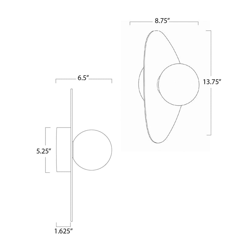 Rhoads Sconce - Natural Brass