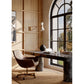 Gable Swing Arm Sconce - Antique Natural Brass & Oyster Shade
