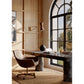 Gable Swing Arm Sconce - Antique Natural Brass & Russet Shade