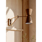 Gable Swing Arm Sconce - Antique Natural Brass & Russet Shade