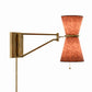 Gable Swing Arm Sconce - Antique Natural Brass & Russet Shade