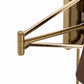 Gable Swing Arm Sconce - Antique Natural Brass & Russet Shade
