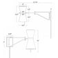 Gable Swing Arm Sconce - Antique Natural Brass & Russet Shade
