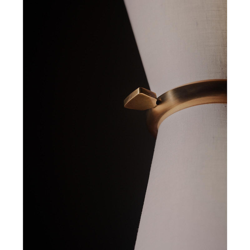 Gable Sconce - Antique Natural Brass & Oyster Shade