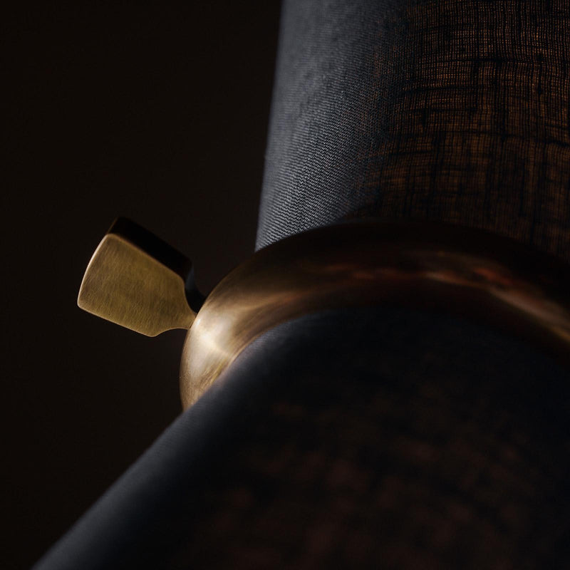 Gable Sconce - Antique Natural Brass & Storm Blue Shade