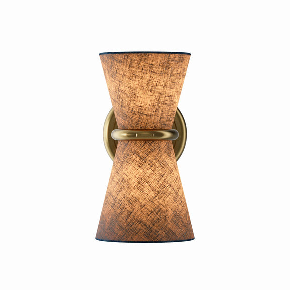 Gable Sconce - Antique Natural Brass & Storm Blue Shade