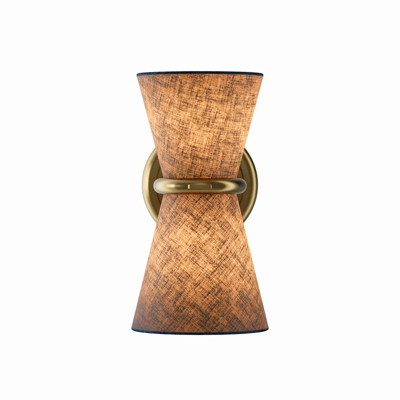 Gable Sconce - Antique Natural Brass & Storm Blue Shade