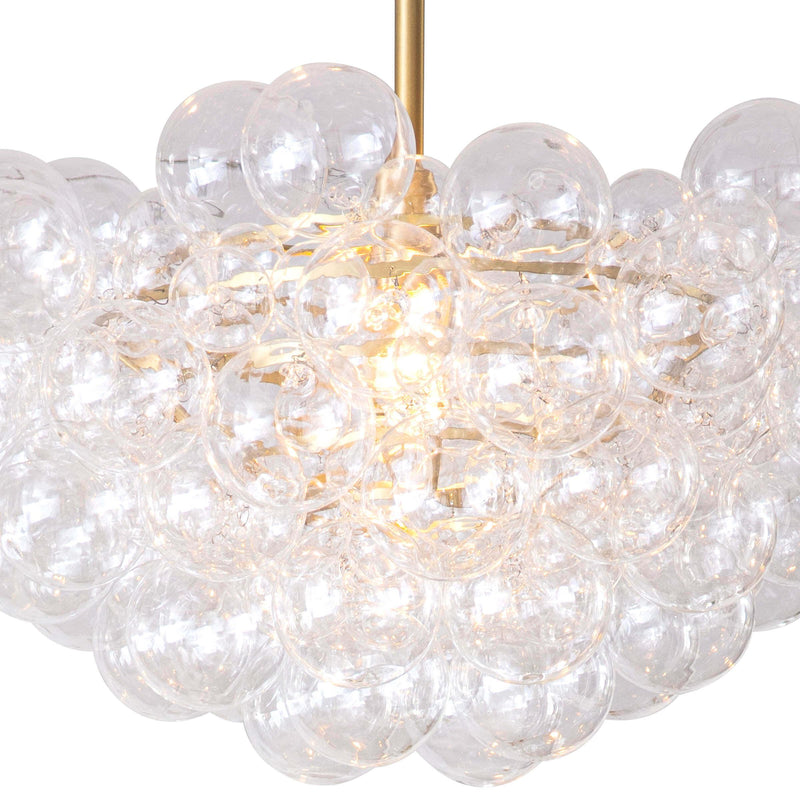 Bubbles Chandelier - Natural Brass