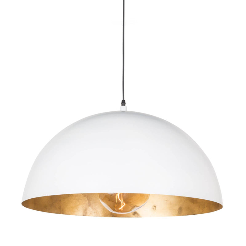 Sigmund Pendant - White & Gold / Large