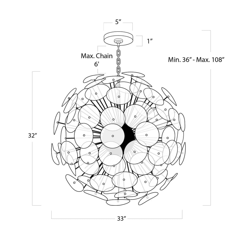 Poppy Glass Chandelier