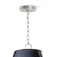 French Maid Chandelier - Blue & Polished Nickel / Large